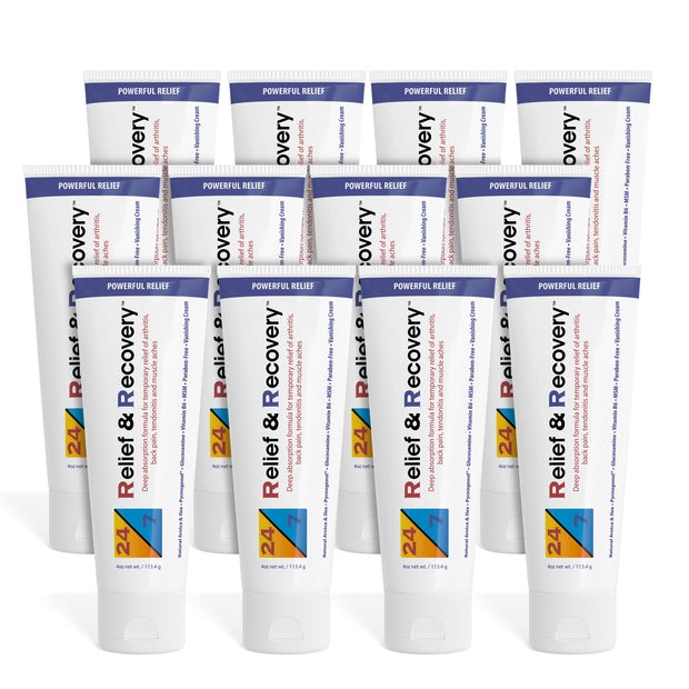 24/7 Relief & Recovery Case of 12- 4 OZ Tubes Pain Cream