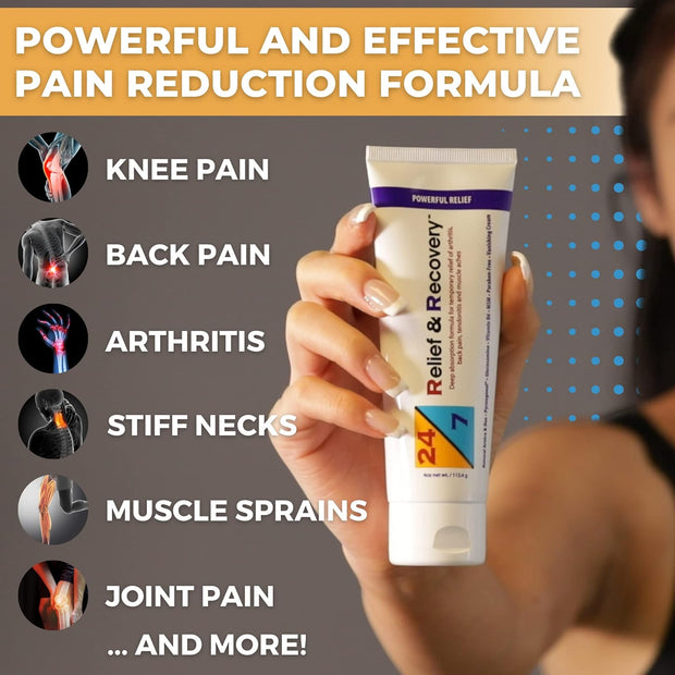 24/7 Relief & Recovery Case of 12- 4 OZ Tubes Pain Cream