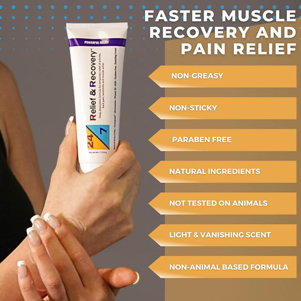 24/7 Relief & Recovery Case of 12- 4 OZ Tubes Pain Cream